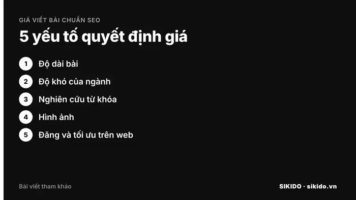 Giá viết bài chuẩn SEO: cách tính và những gì bạn nên nhận