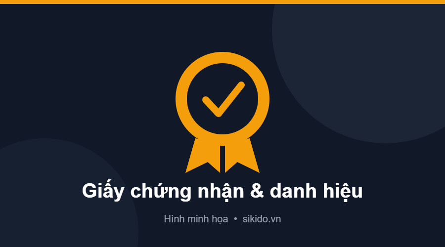 Giấy chứng nhận và danh hiệu hiển thị trên website giúp khách tin tưởng